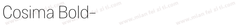 Cosima Bold字体转换